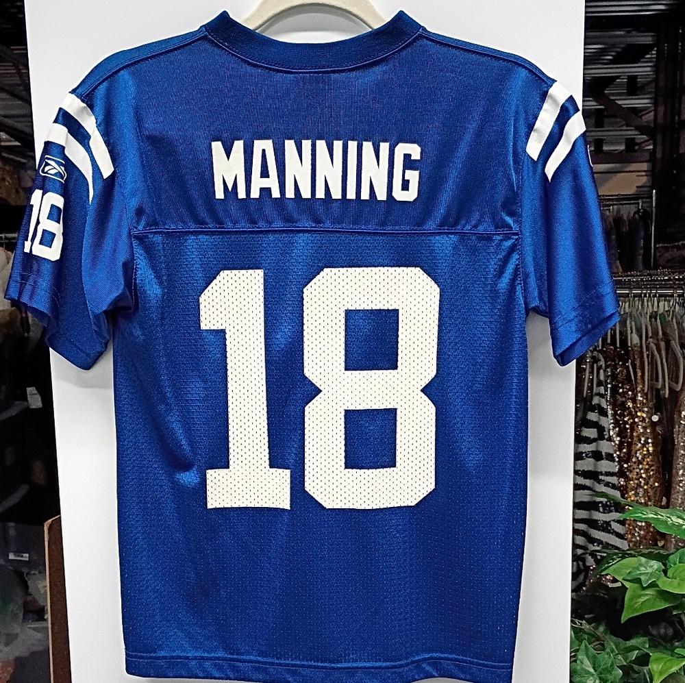 Peyton Manning Indianapolis Colts Football Jersey with Shoulder Stripes - Picture 6 of 6